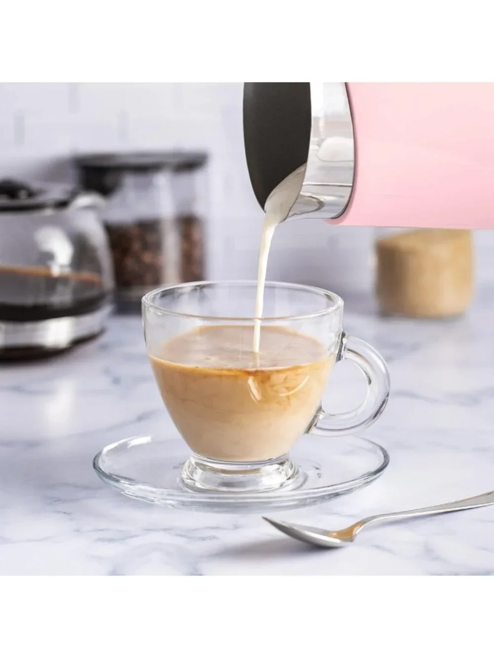 Automatic Electric Milk Frother & Heater for Coffee, Latte, Cappuccino - 4
